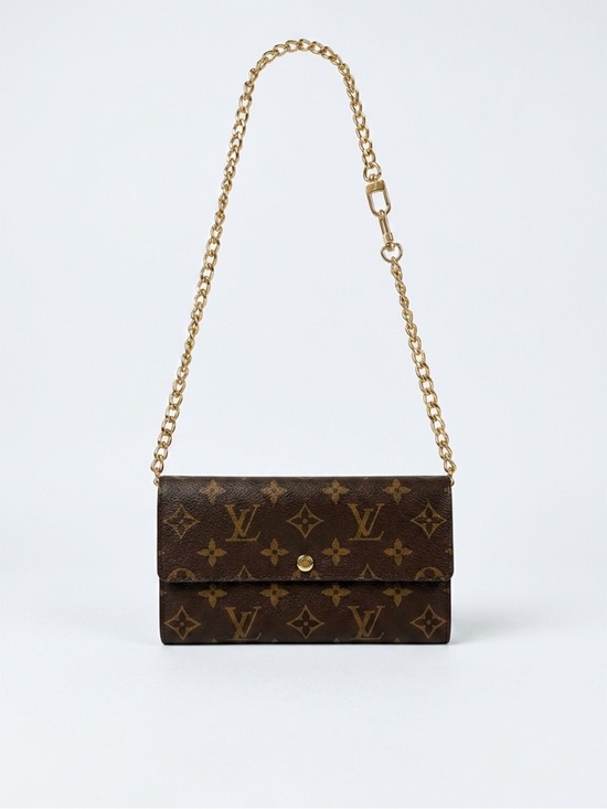 Louis Vuitton Handbags - Louis Vuitton Monogram Chain Wallet in Brown with Gold Chain